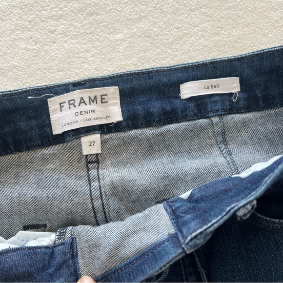 Frame Denim Le Bell Lace Up Flare Jeans Size 27 Hayworth Blue - Picture 5 of 10
